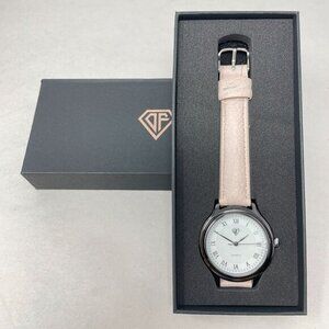 DF Watch Pink Band Quartz Movement Stainless Steel Back Gift Box Spring Colors